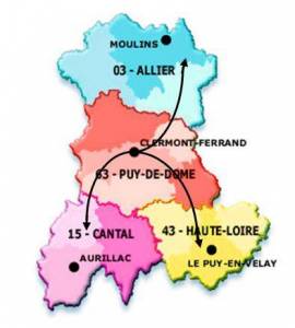 carte d'Auvergne