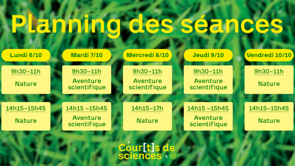 Planning des séances (Courts de Sciences 2025) Planning des séances (Courts de Sciences 2025)